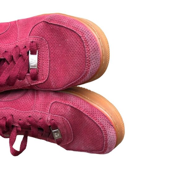 2016 Nike Air Force 1 '07 Suede Deep Garnet' Size 10 - Picture 2 of 10